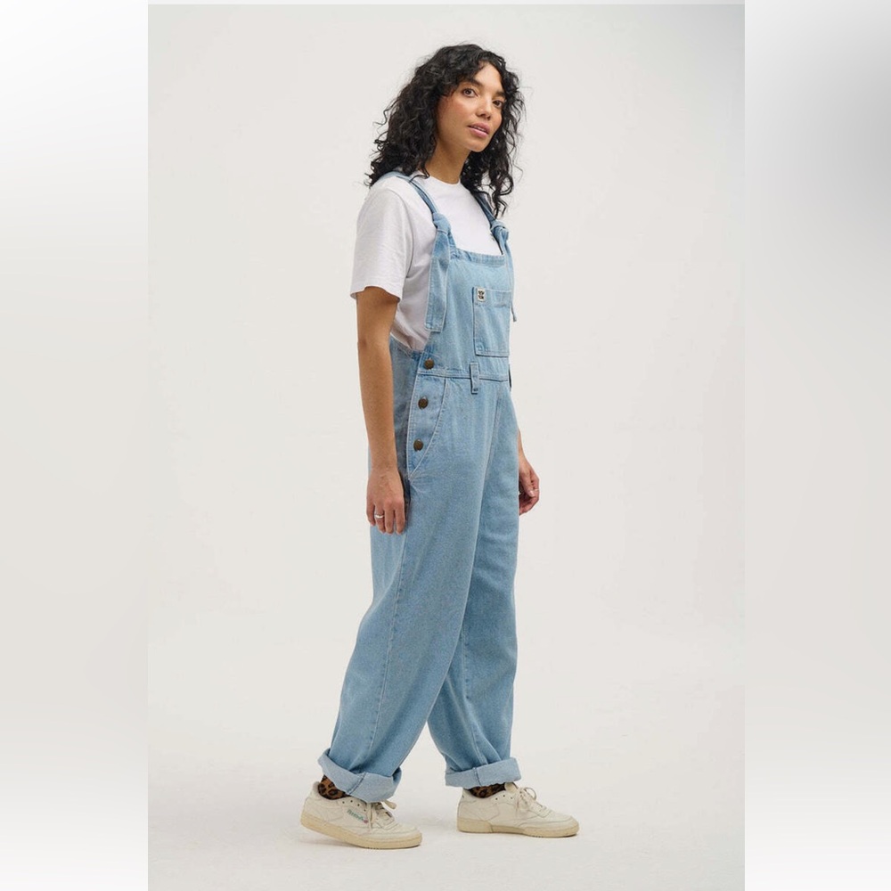 RARE Easton Dungaree: ORGANIC DENIM - Light Wash Blue